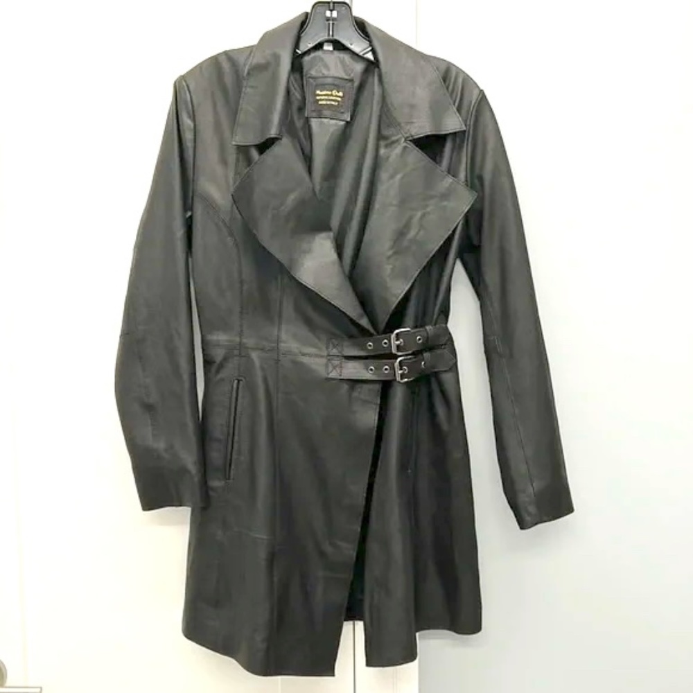 Blazer Black leather coat